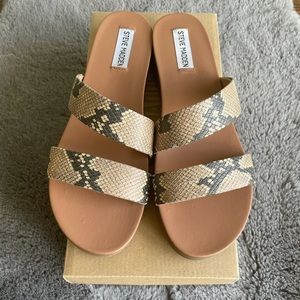 Steve Madden Preview Natural Snake Slide NWB